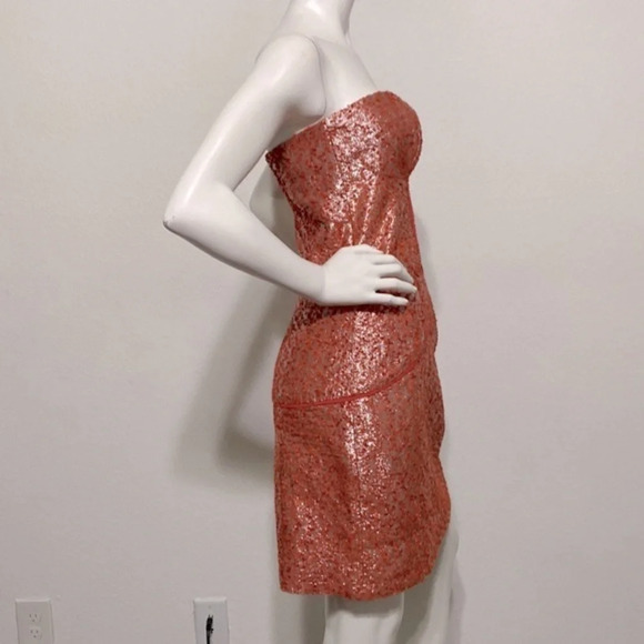 Kirribilla NEW Cameron Red Metallic Strapless Mini Dress Size 6 - Picture 5 of 9